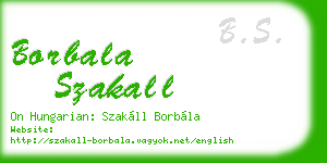 borbala szakall business card