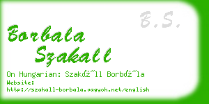 borbala szakall business card